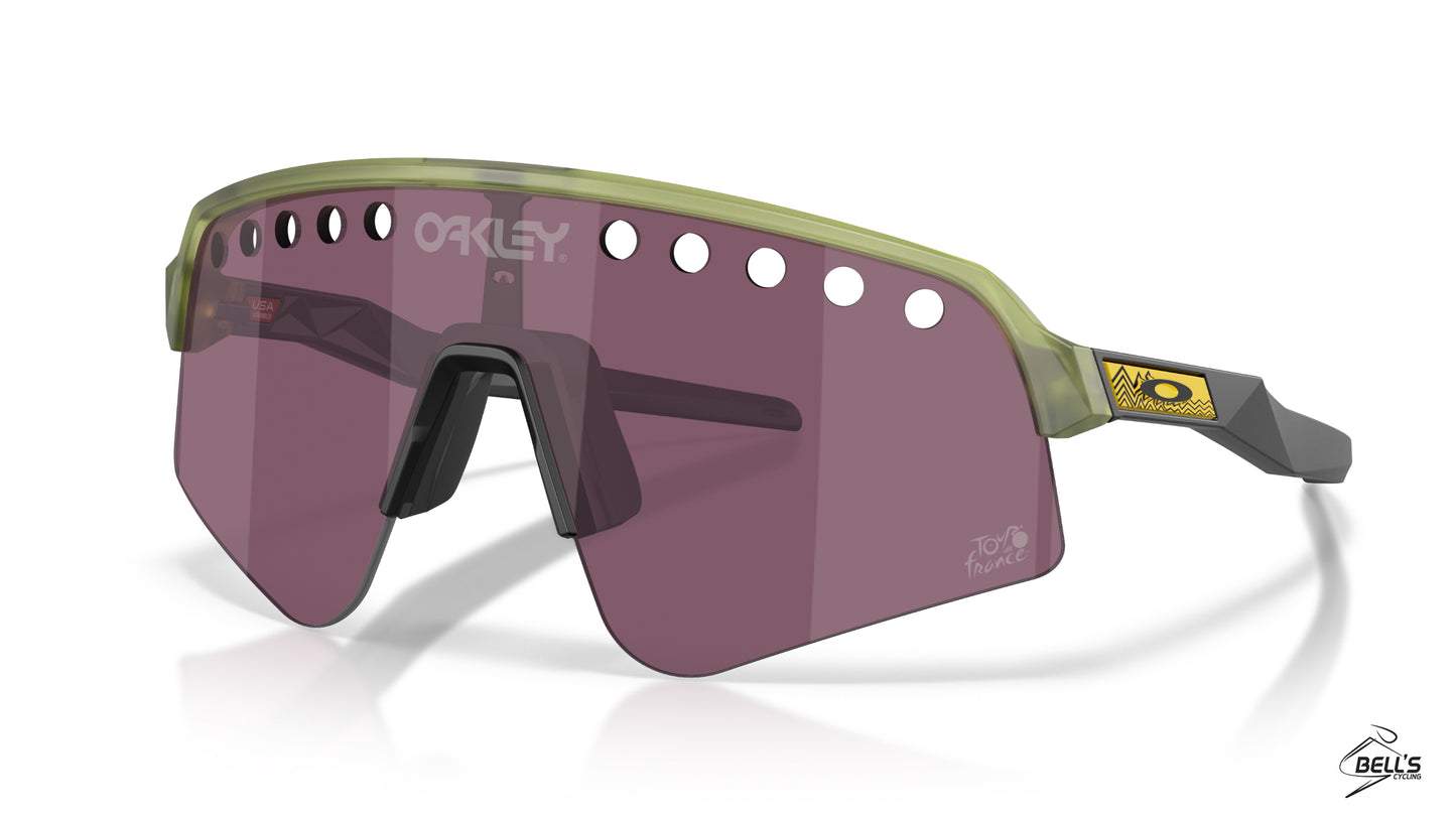 Oakley Sutro Lite Sweep Prizm Black Lenses /Tour De France Transparent Fern Frame