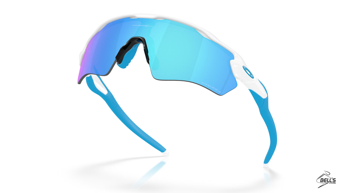 Radar® EV S Path Polished White Frame / Prizm Sapphire Lenses