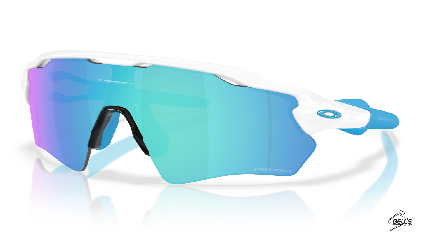 Radar® EV S Path Polished White Frame / Prizm Sapphire Lenses