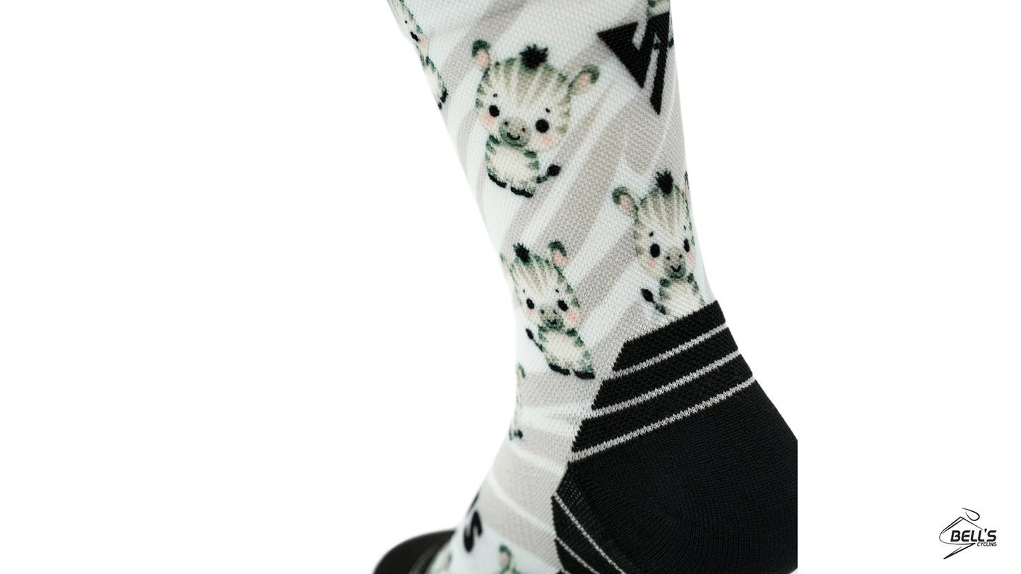 Cute Zebra Kids Active Crew Socks