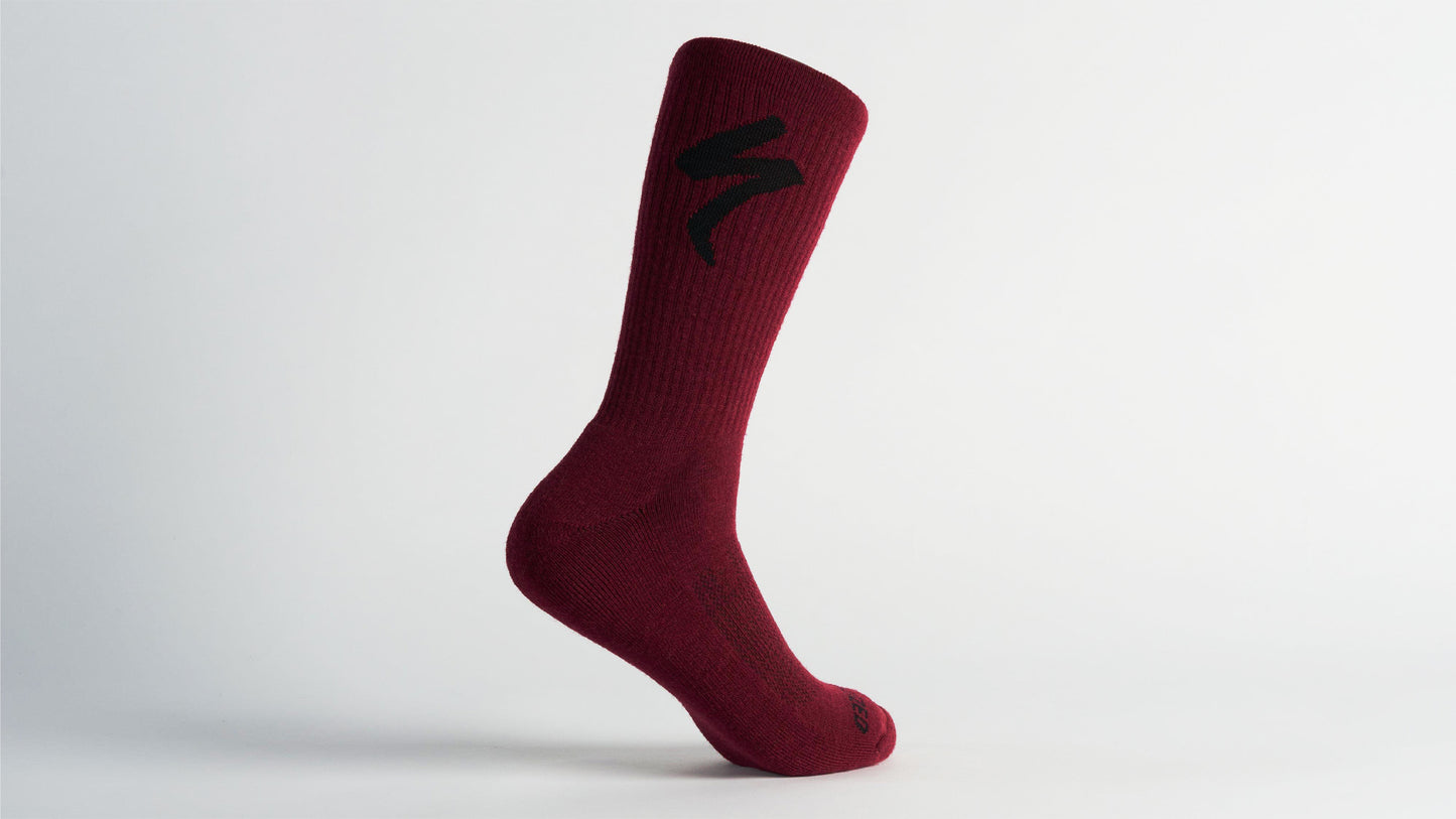 Merino Midweight Tall Logo Socks