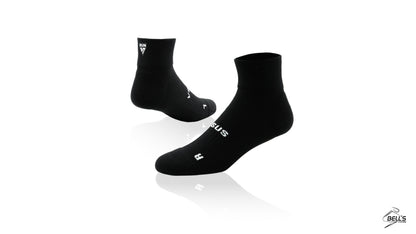 Black RUN Running Quarter Socks