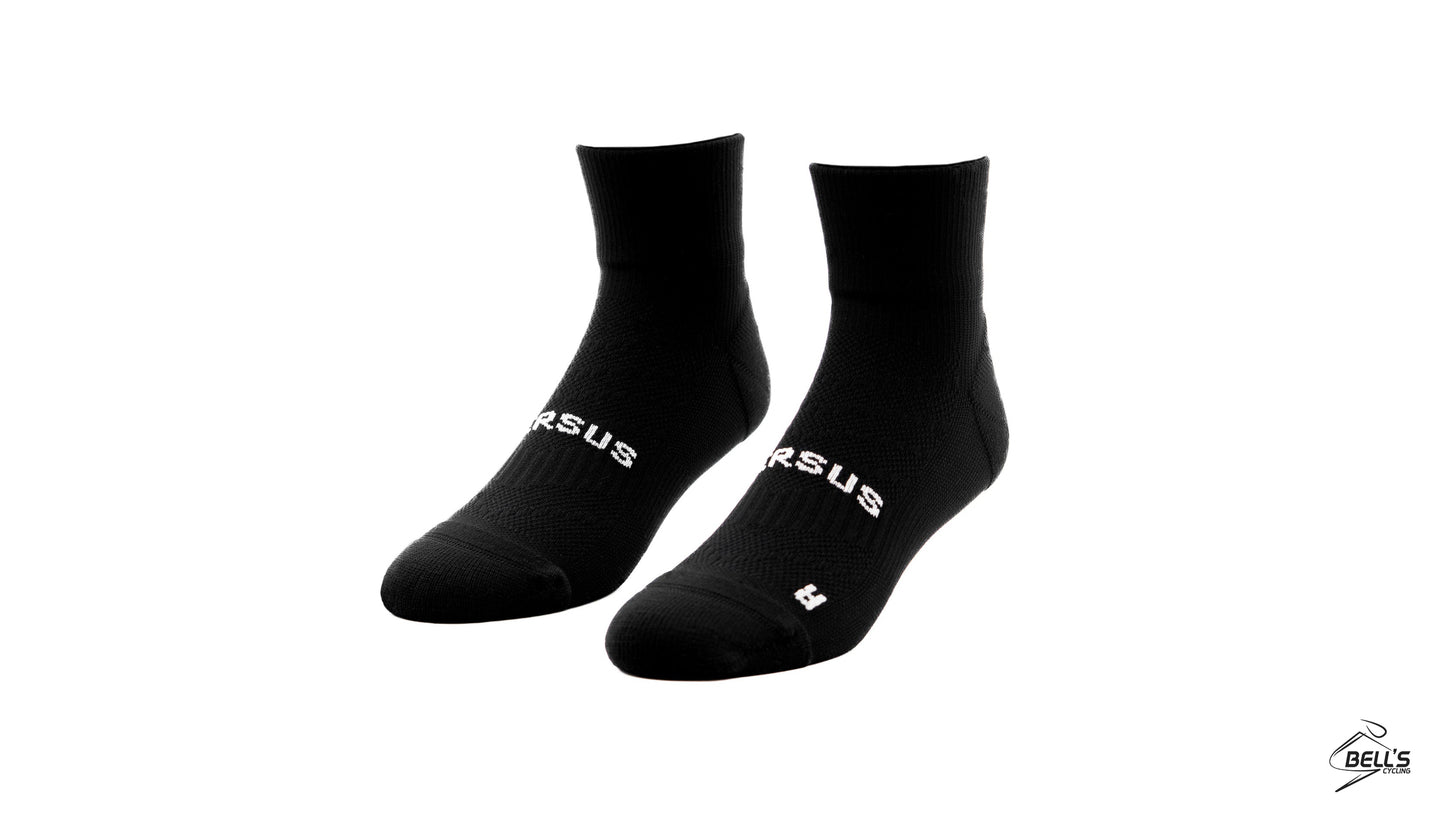 Black RUN Running Quarter Socks