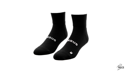 Black RUN Running Quarter Socks