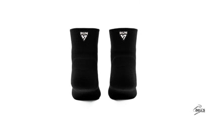 Black RUN Running Quarter Socks