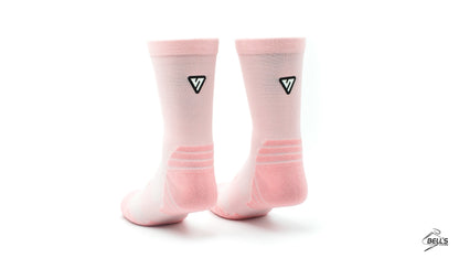 Classic Pastel Pink Active Crew Tab Socks