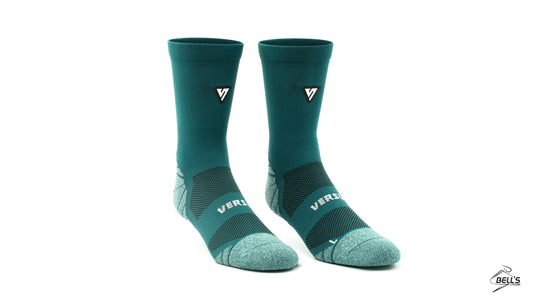 Classic Teal Active Crew Tab Socks