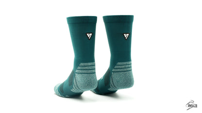 Classic Teal Active Crew Tab Socks
