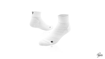 White Running Quarter Socks
